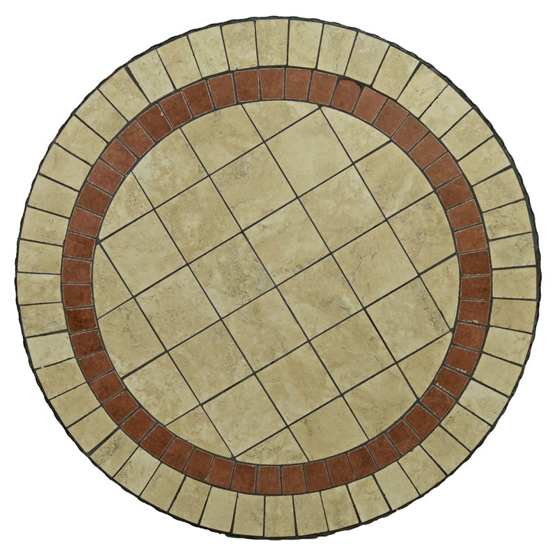 Henley Garden Ceramic Mosaic Bistro Table, 73cm H x 71cm W x 71cm D