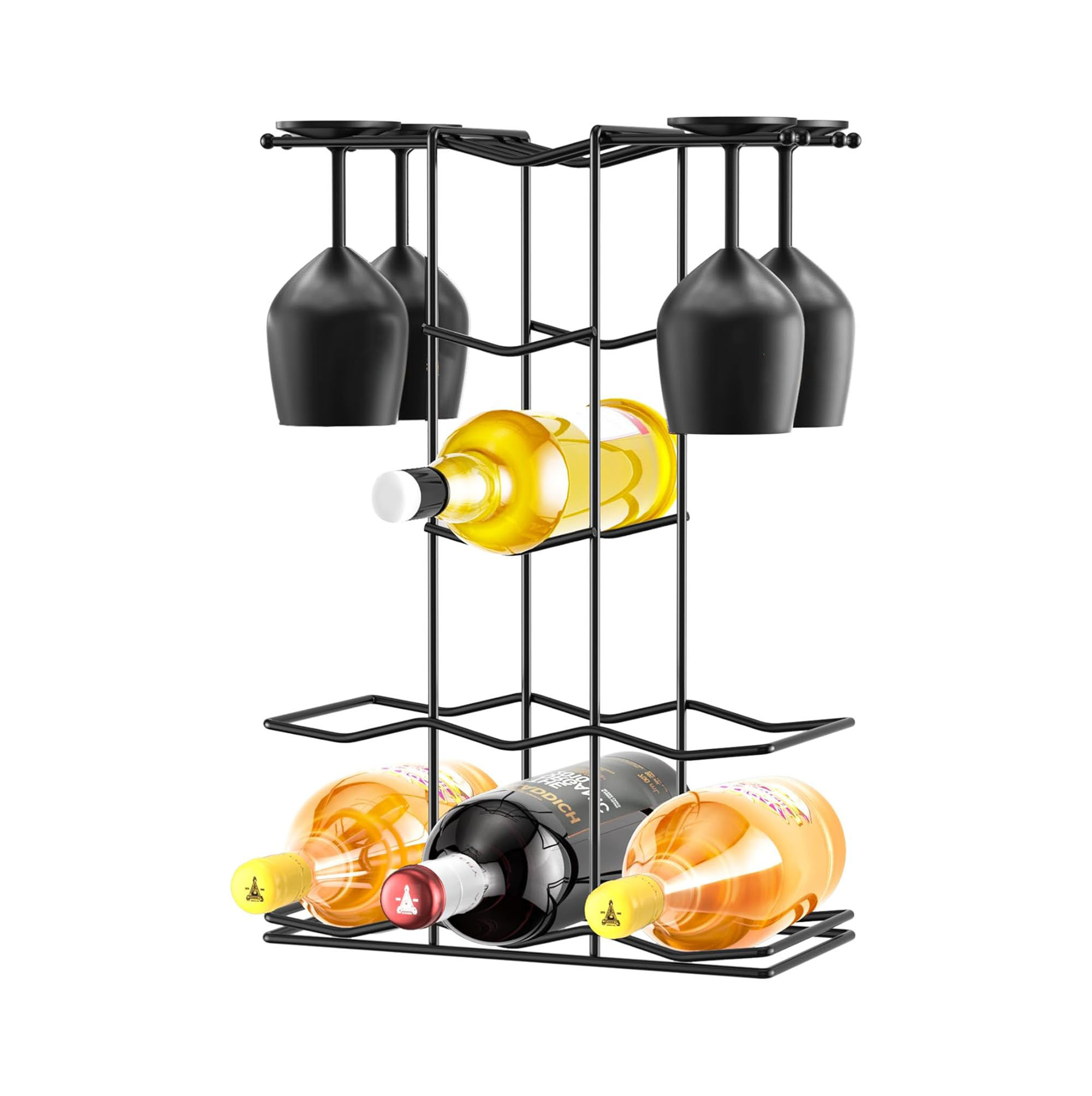 Latitude Run® Wine Racks Countertop, Metal Countertop Wine Bottle Racks ...