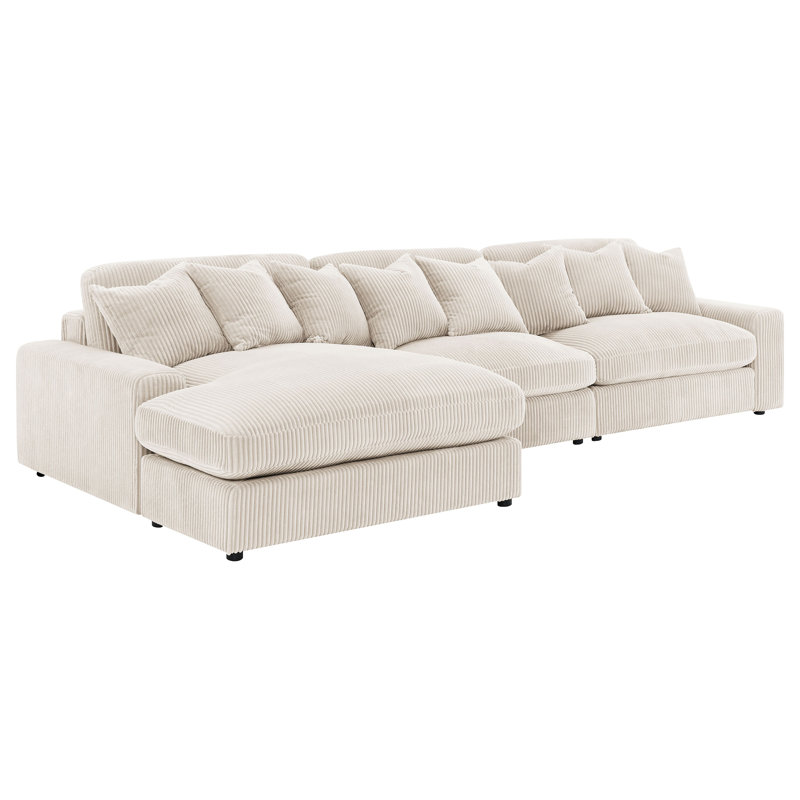 Canapé modulaire réversible Thiego, Sand Corduroy (Fine-wale), 34" H x 146" W x 70.5" D