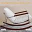 Chaise berçante ergonomique en coton et lin