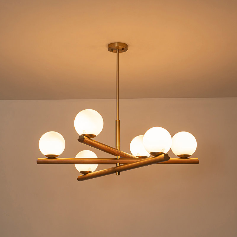 Lustre en verre 6 lumières