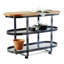 Gourmet Kitchen Cart with Butcher Block Top