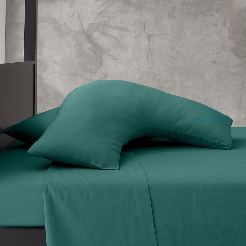 Ivri Cotton Blend/Polyester Pillow Case, Deep Teal