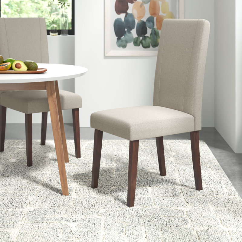 Aimee-Elizabeth 19.1'' H Upholstered Parsons Chair, Off White