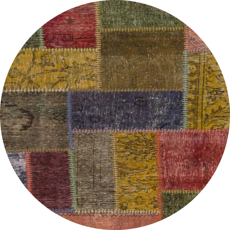 Abstract Indoor Rug, Round 6'