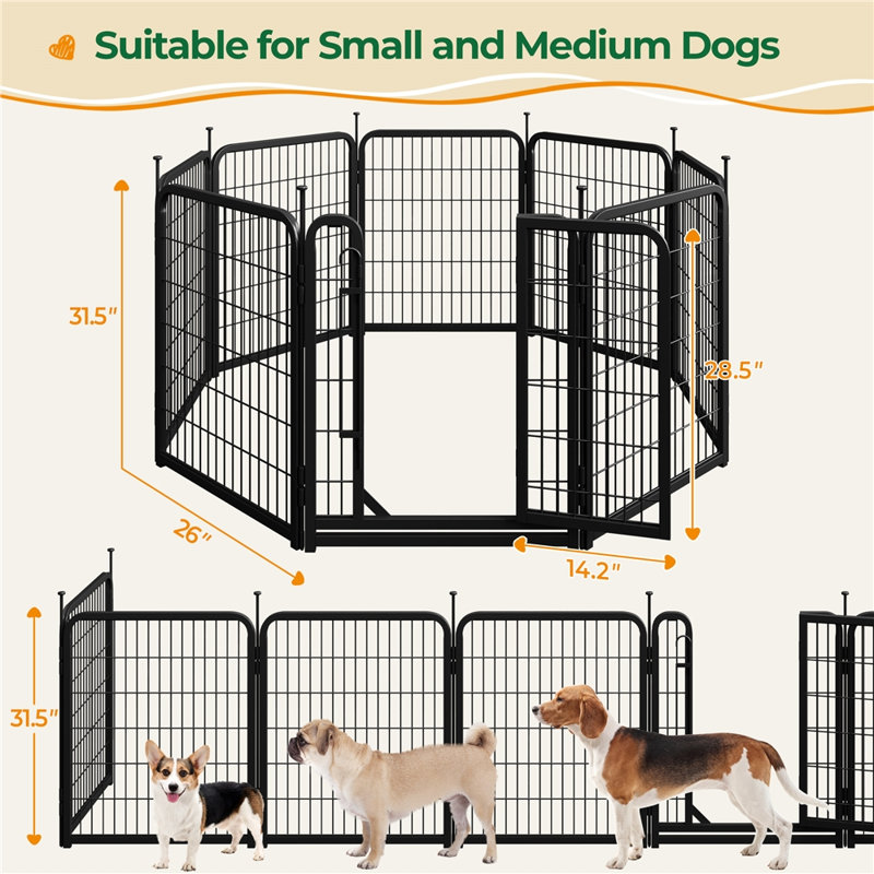 Clôture pliable pour chien avec porte