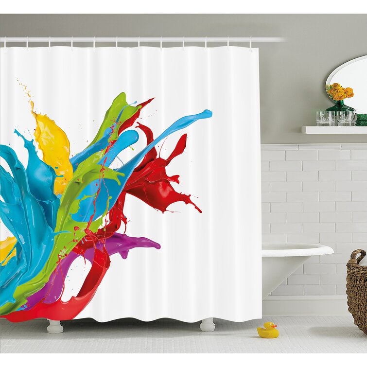 Fish Shower Curtain Set + Hooks East Urban Home Size: 69 H x 105 W