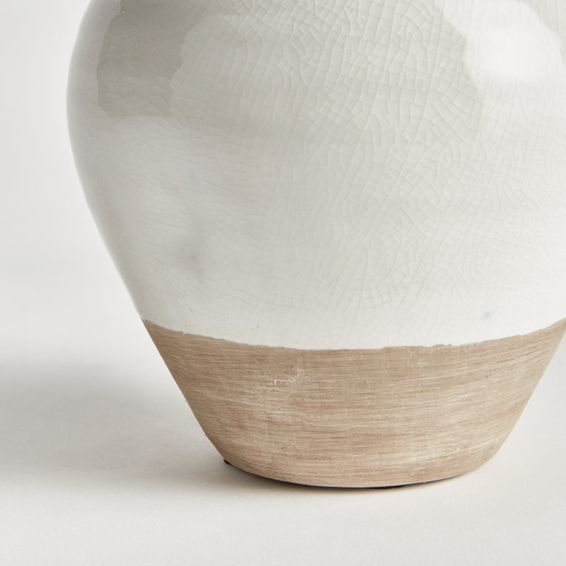 Vase de table en terre cuite fait à la main Etherton, H 6,75 po x l 6,75 po x P 6,75 po