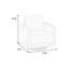 Fauteuil pivotant rembourré en tissu Grey Boucle-729514482
