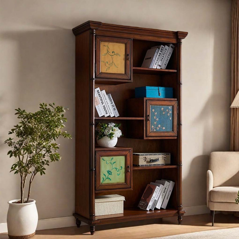 Painted solid wood bookcase