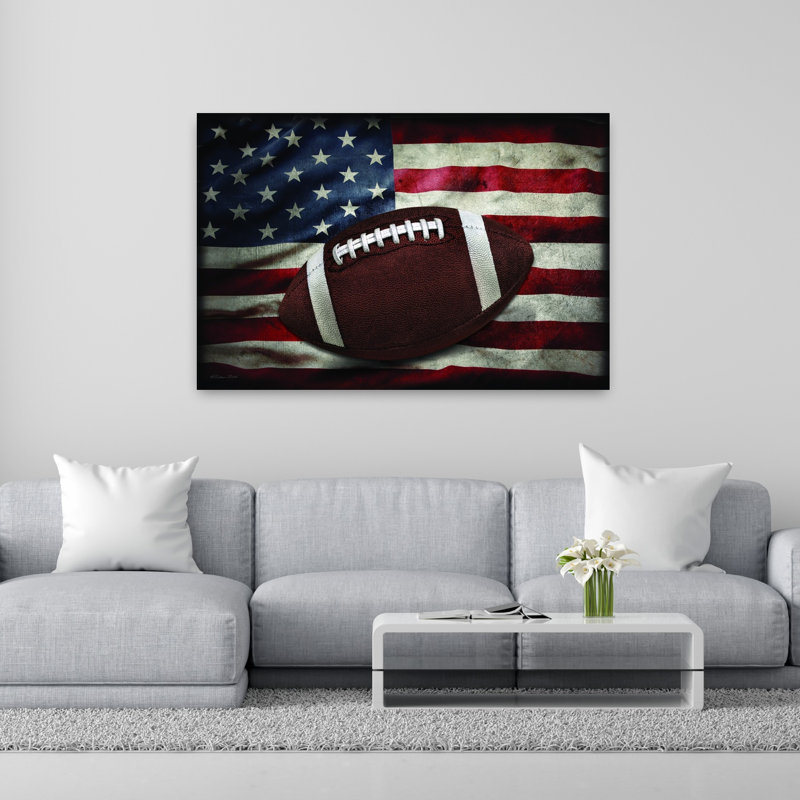 Football américain contemporain, art mural, H 40 po x l 60 po