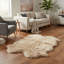 Peau de mouton quad véritable - peau d'agneau naturelle 4 peaux - beige clair-132285468-132285478