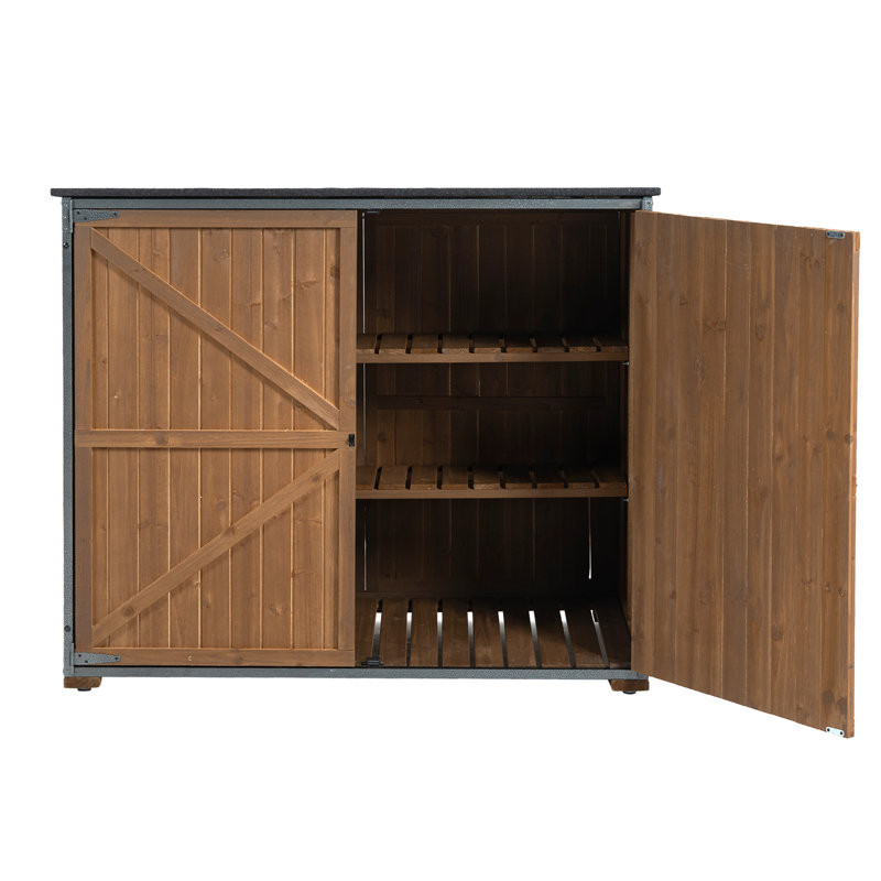 Armoire de rangement pour l'extérieur avec abri de jardin et structure en métal pour jardin