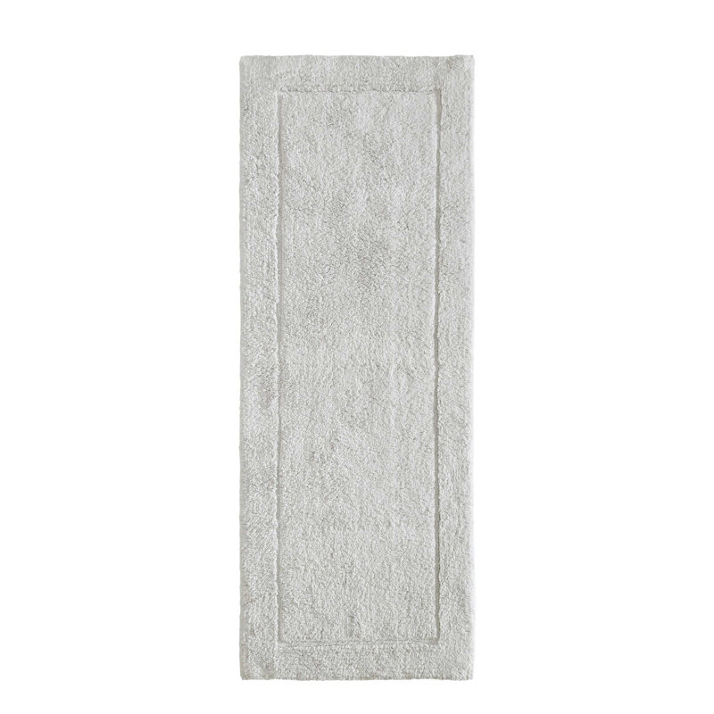 Calvin Klein Cotton Bath Rug, 22" L x 60" W, Gray