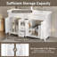 Meuble-lavabo double 60 po avec lavabo en résine