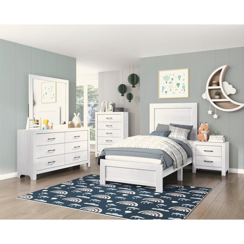 Mobilier de chambre à coucher 1Pc, Lit simple, Blanc