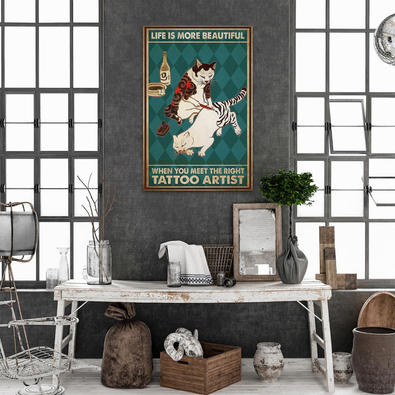 «Life Is More Beautiful When You rencontrez le droit», reproduction d'art graphique sur toile tendue
