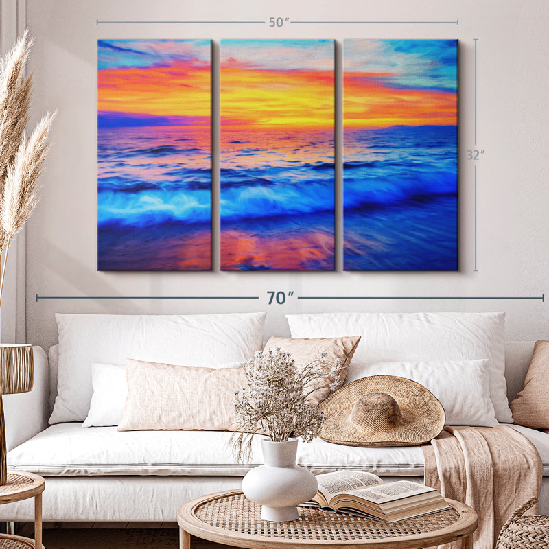 "Coucher de soleil hypnotique" sur toile, 50" H x 32" W