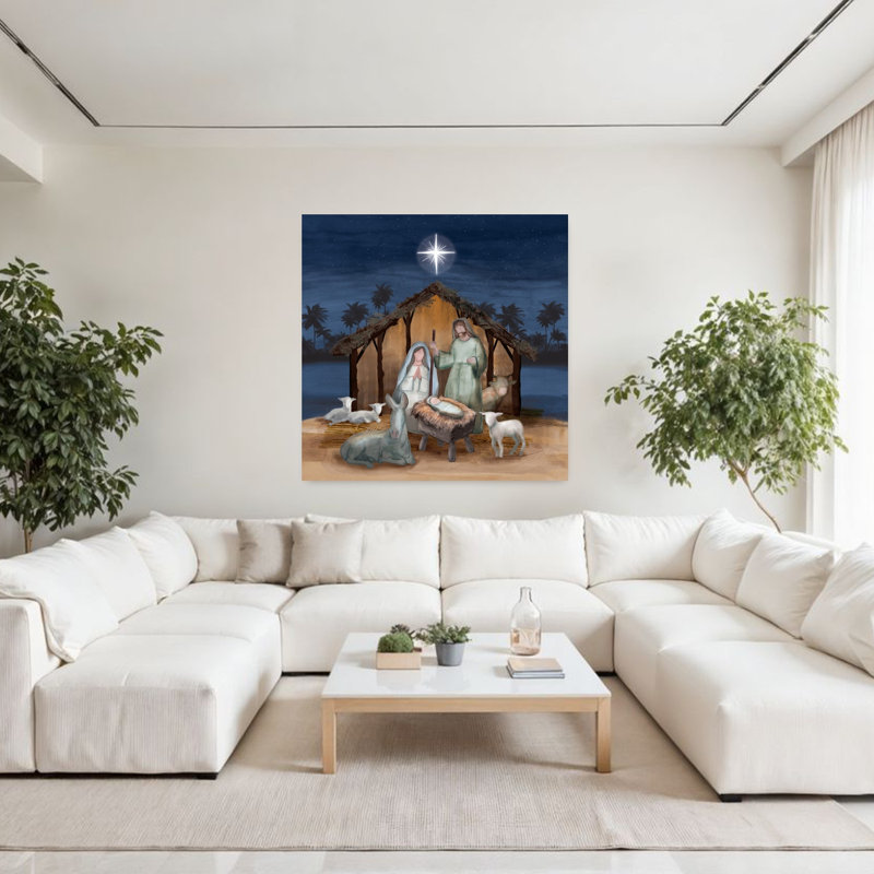 Starry Night Nativity 1 Piece Wrapped Canvas Wall Art, 121.92cm H x 121.92cm W
