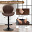 Height Adjustable Swivel Faux Leather Bar Stool/Counter Chair with Metal Frame-1529220587