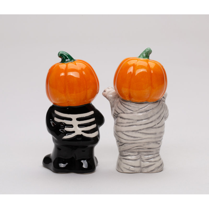 Citrouille d'Halloween, sel et poivre
