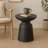 Shenna Handcrafted Modern Solid Round Drum End Table-148919942
