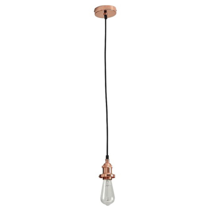 Pickering 1 - Light Polished Copper Plate Single Pendant