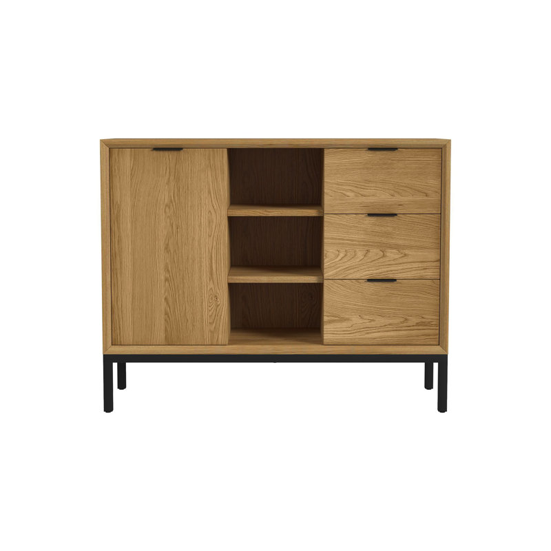 Newport 48" 3-Drawer Sideboard, Natural Oak