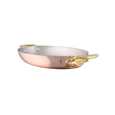 Mauviel M'Heritage 150 B Copper Oval Gratin Pan With Brass Handles
