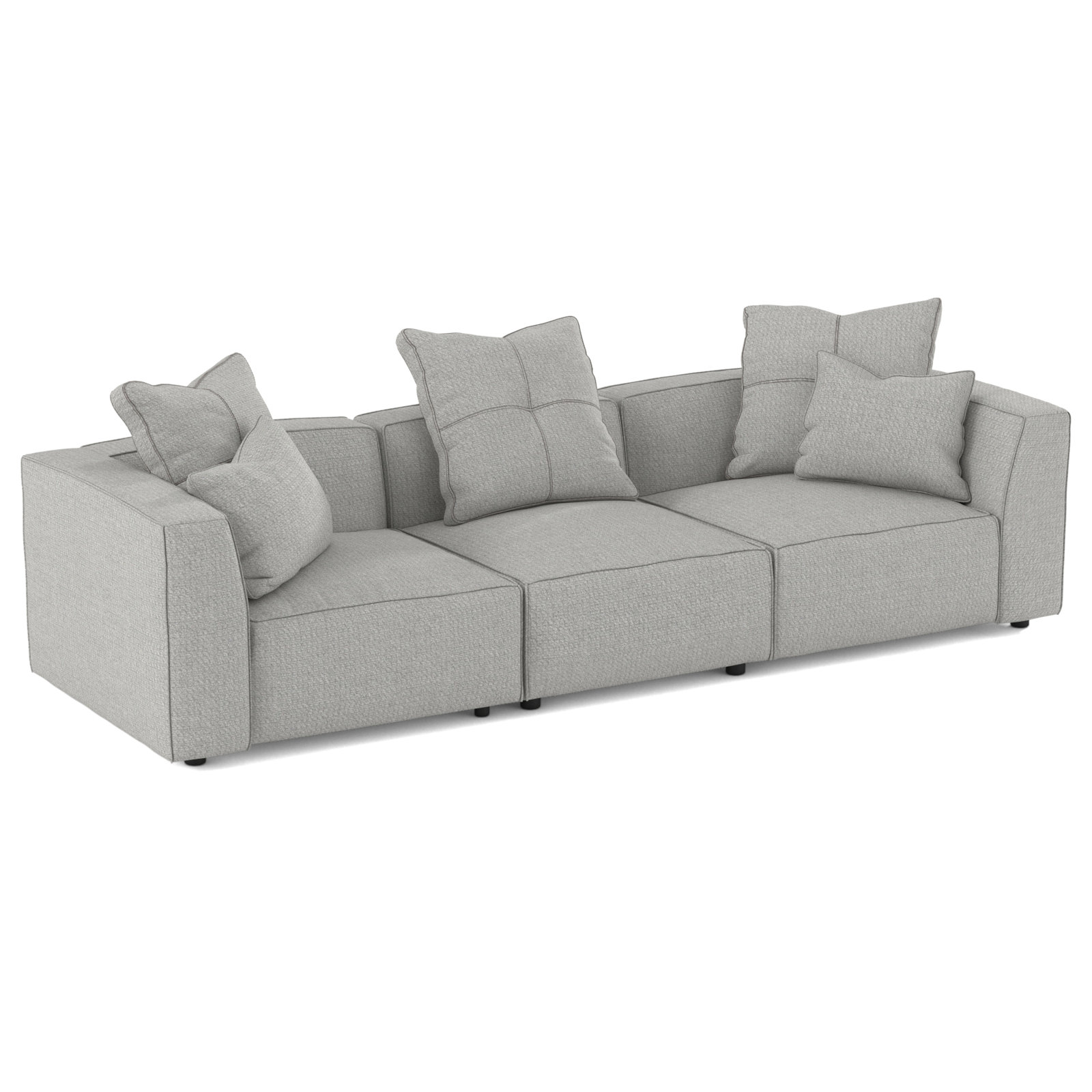 Del Modular Upholstered Sectional, Gypsy Vapor Polyester
