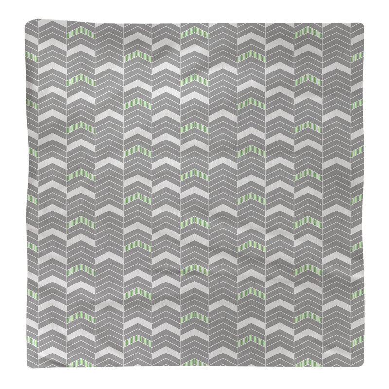 Serviette en coton bicolore lignée Stephenie, H 0,1 po x l 22 po x P 22 po, Sergé de coton, Vert de mer