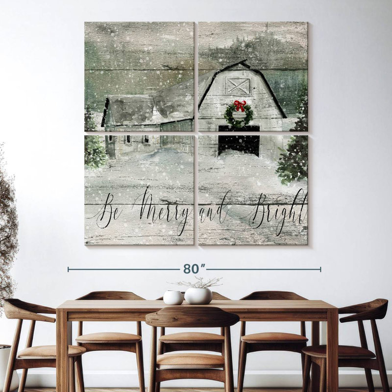 Lelend Merry And Bright Barn, 74" H x 74" W