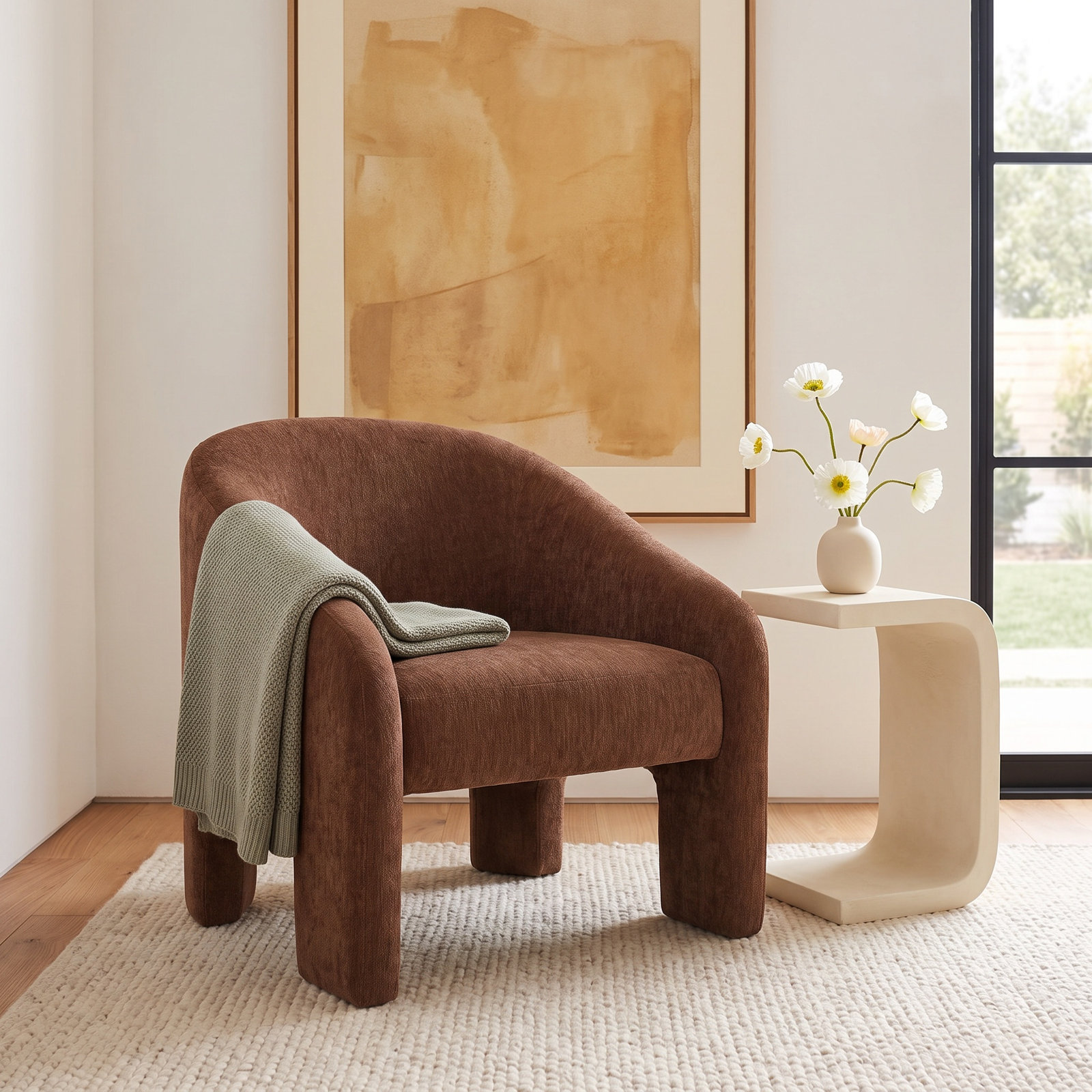 Accent Armchair, Cinnamon Performance Velvet