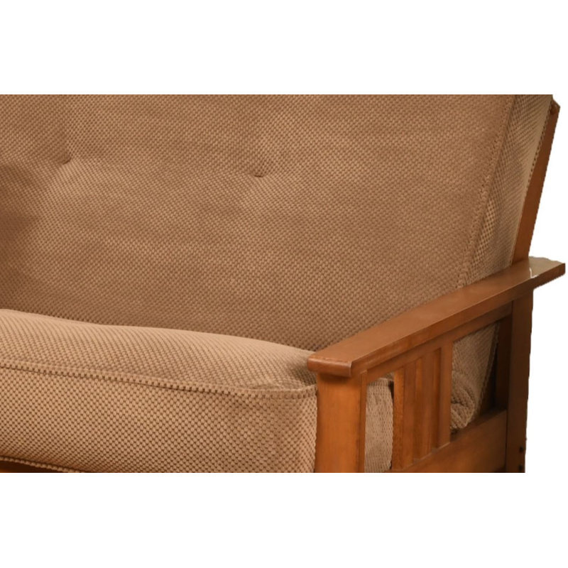 Matelas de futon Lakel, cadre non inclus, Lit double, Mocha marmont, Innerspring