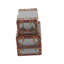 Ensemble de 2 boîtes décoratives en bois / tissu Alfredson