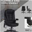 Fauteuil de bureau vibrant à 6 points avec massage lombaire noir chauffant