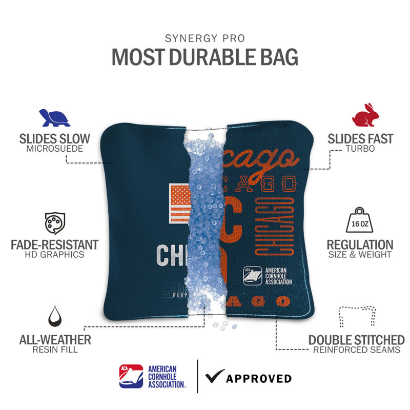 Sac de football Chicago Chicago Vintage Gameday Synergy Pro, Marine
