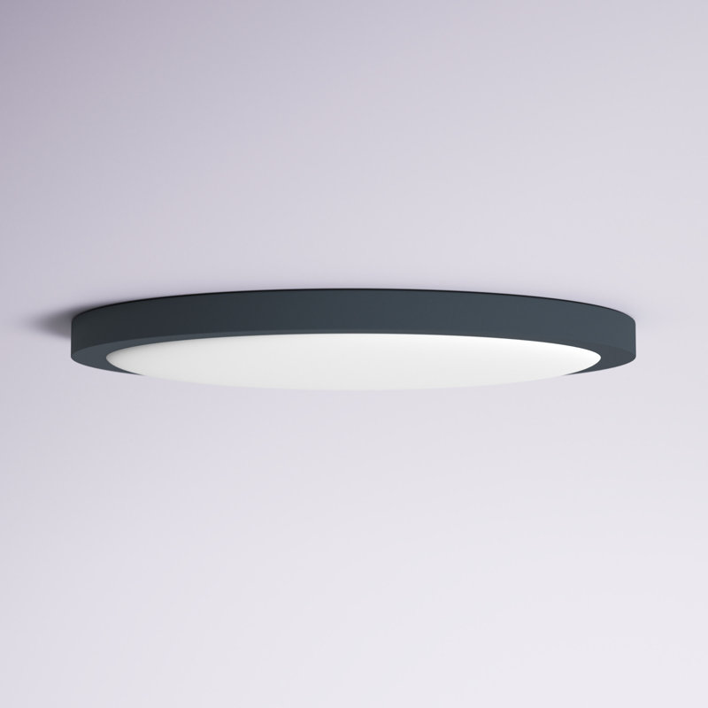 Verletta Glass LED Flush Mount, Black