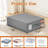 Sturdy Foldable Storage Box With Window And Label, 4 Pieces, Grey