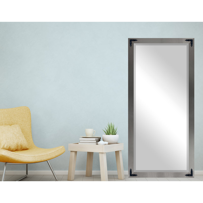Heavner Wood Flat Mirror, Silver, 65" H x 31.5" W