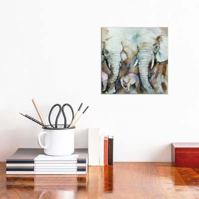 Elefantes by Gabriela Villarreal - Wrapped Canvas Painting