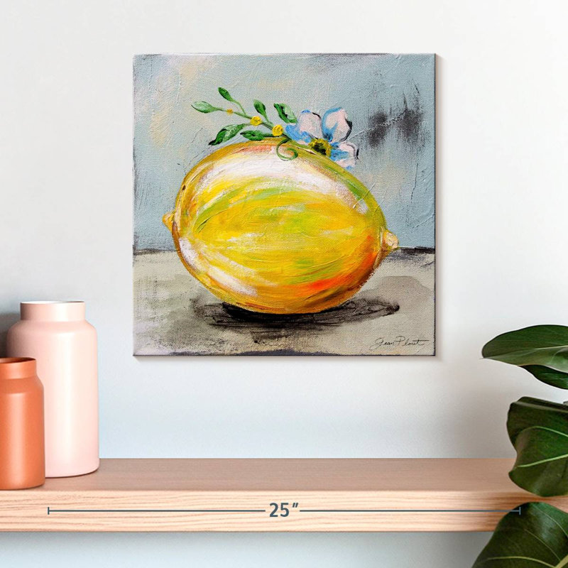 Yarlin, fruit de cuisine abstrait I, H 16 po x l 16 po