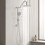 Ensemble de pomme de douche double avec pluie de 10 po et finition détendue facile à enlever en métal nickel brossé à atmosphère détendue