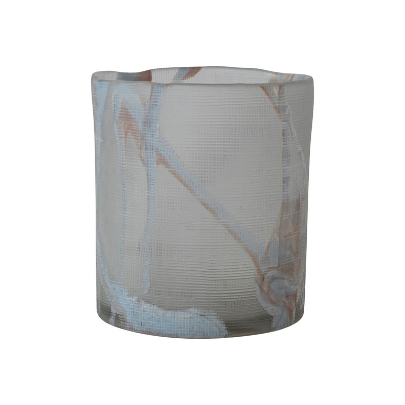 Grand vase en verre texturé