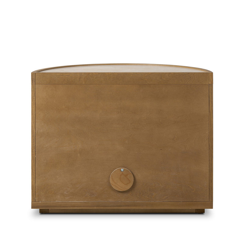 Ashton Nightstand-Natural Poplar Burl, Cream/Dusted Oak Thin