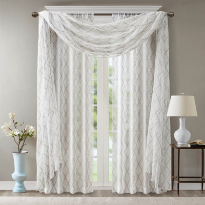 Écharpe de fenêtre transparente brodée diamant
