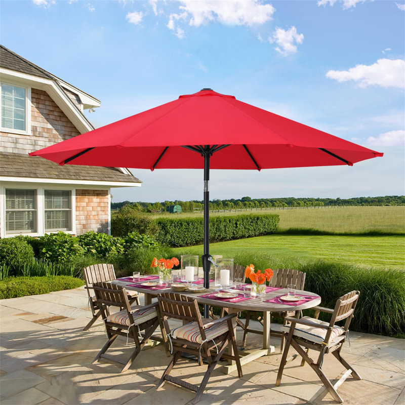 270cm Beach Parasol, Red