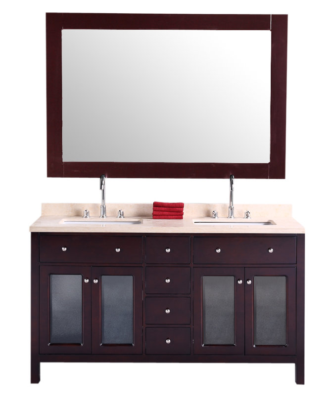 McQueen  61" Double Bathroom Vanity Set