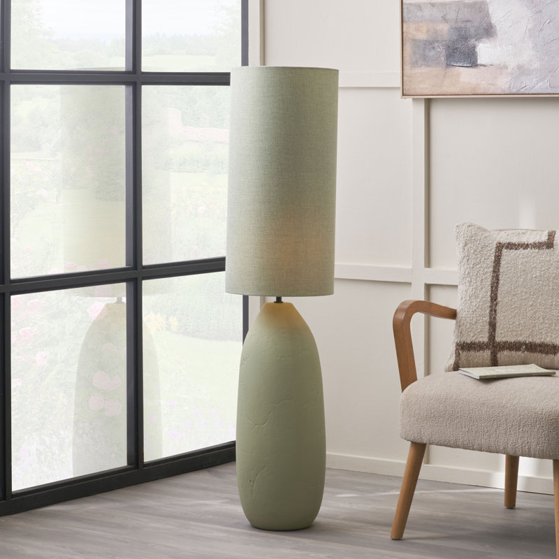 Syniyah 122cm Matte Novelty Floor Lamp, Green, Green