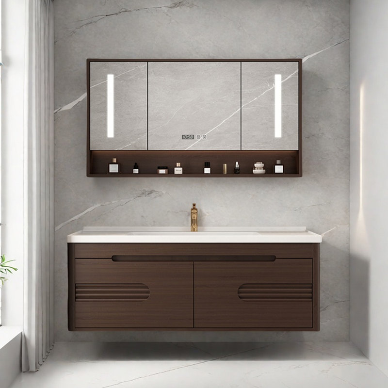 Simple and retro style bathroom cabinet